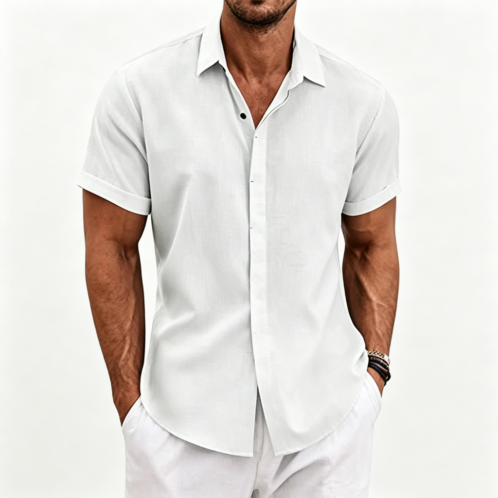 Vacation Loose Linen Short-Sleeve Shirt