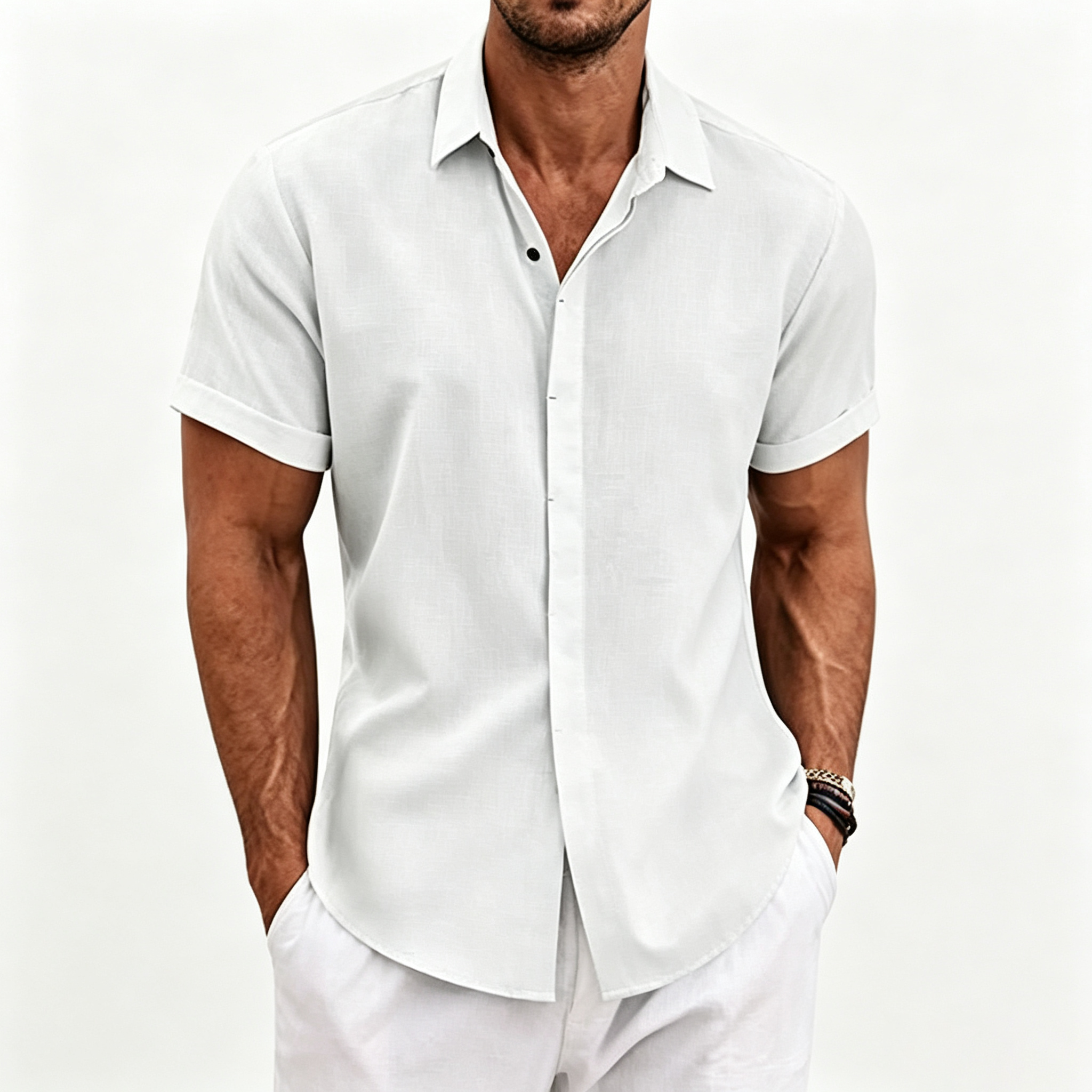 Vacation Loose Linen Short-Sleeve Shirt