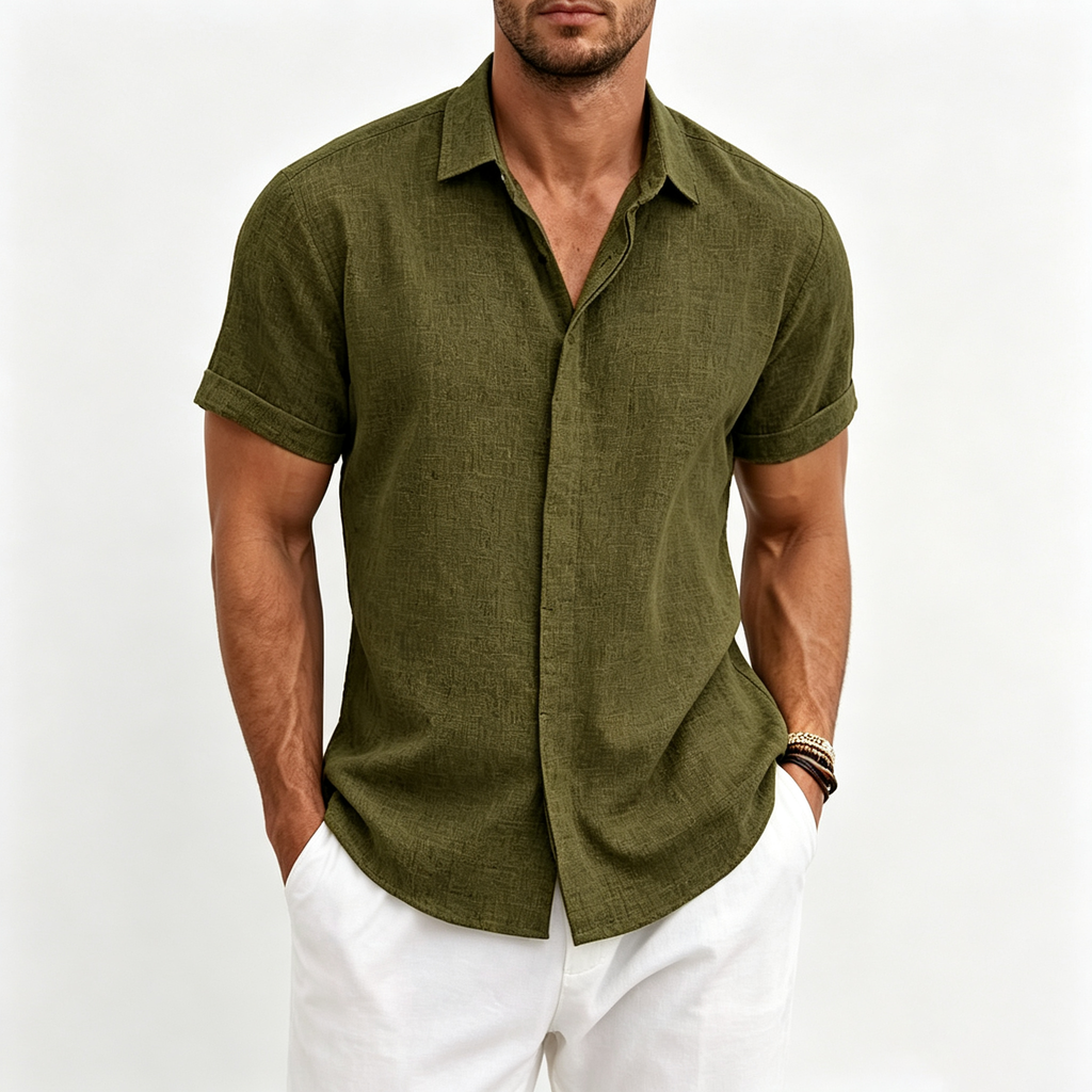 Vacation Loose Linen Short-Sleeve Shirt