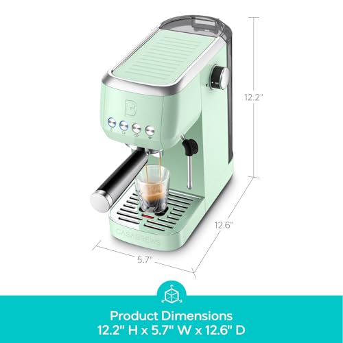 Stainless Steel Espresso Machine 20 Bar with Steam Frother 43.9oz Water Tank U549