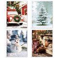 Set of 20 Boxed Christmas Cards with Envelopes & Stickers, 5" x 7" U854326