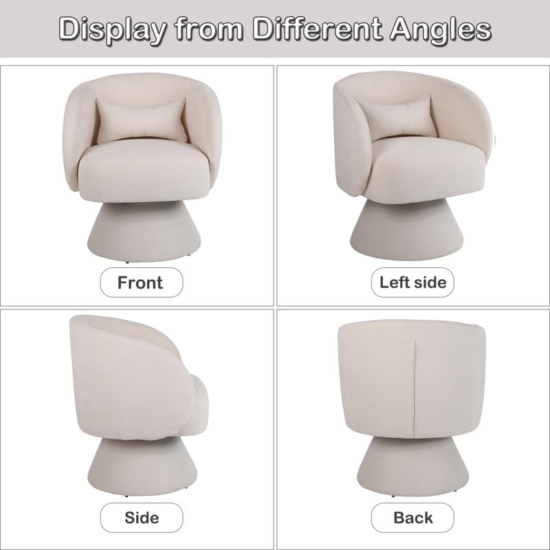 Teal Linen Swivel Accent Chair D18311