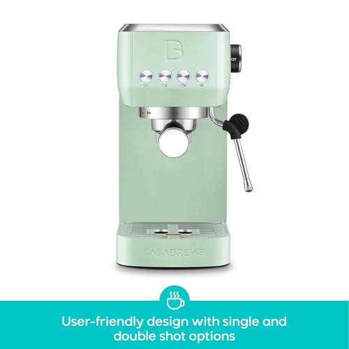 Stainless Steel Espresso Machine 20 Bar with Steam Frother 43.9oz Water Tank U549