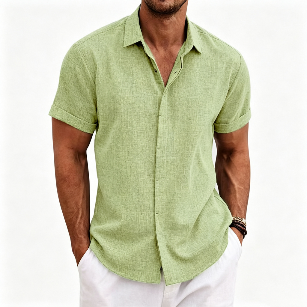 Vacation Loose Linen Short-Sleeve Shirt
