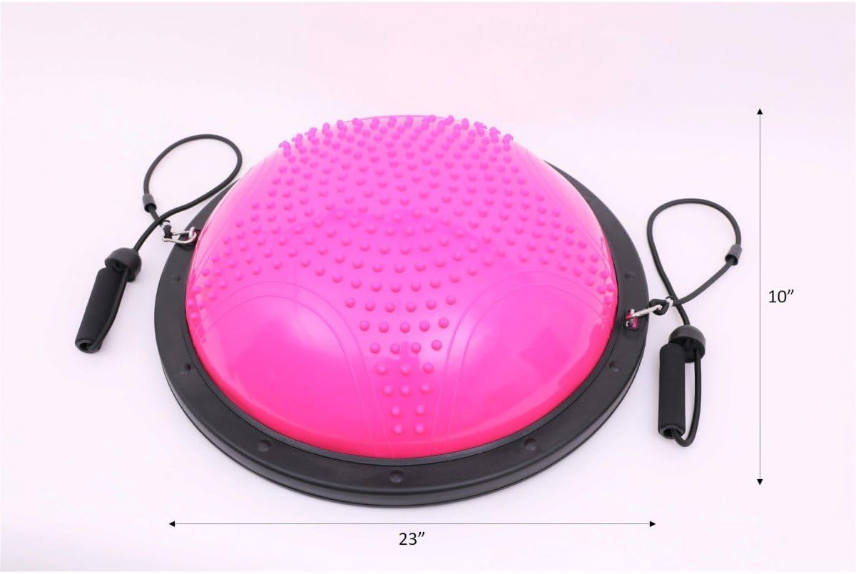 Half Ball Balance Trainer with 2 Resistance Bands V960448