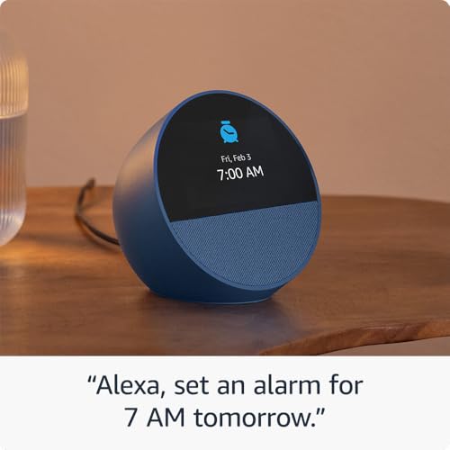 Glacier White Smart Alarm Clock with Alexa X813