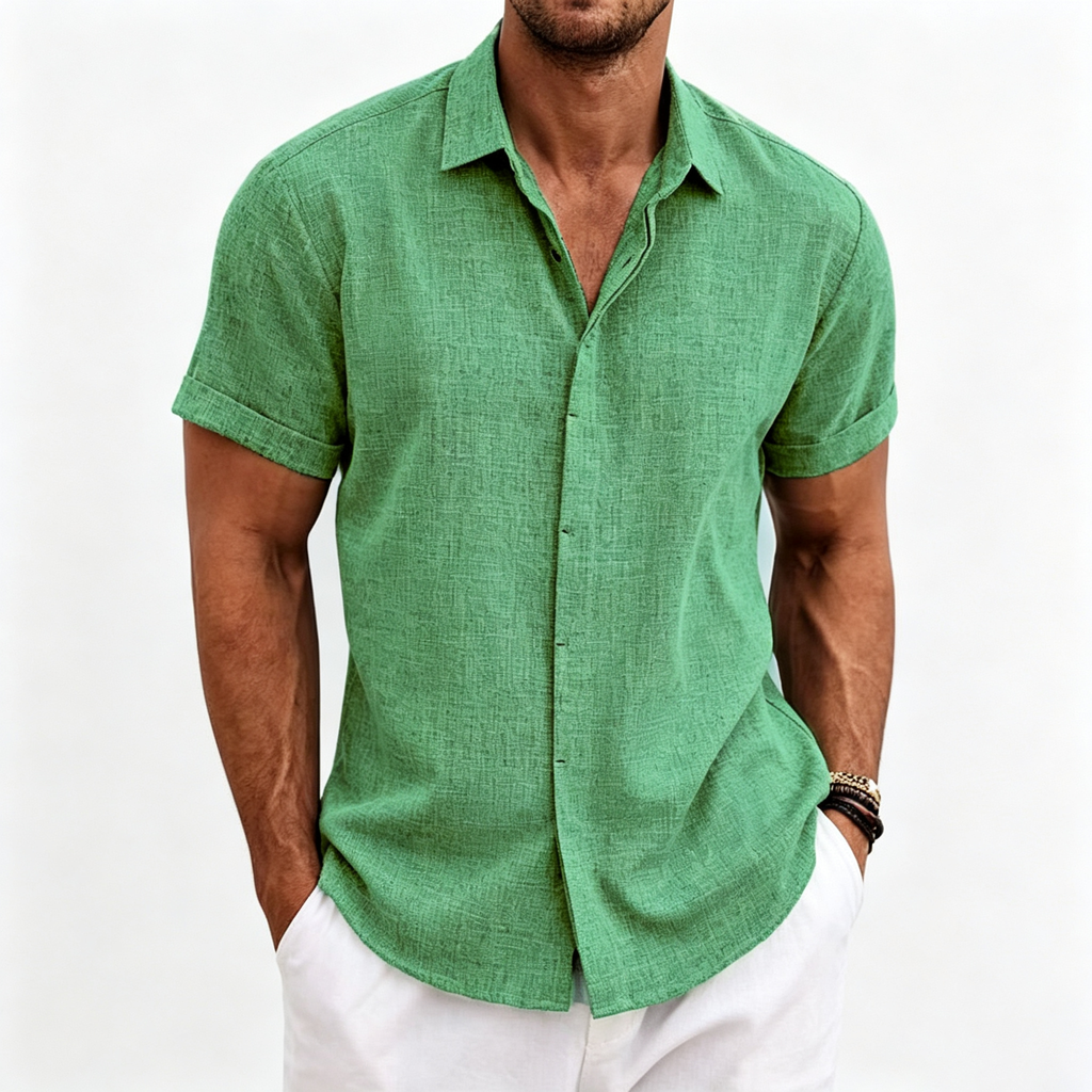 Vacation Loose Linen Short-Sleeve Shirt