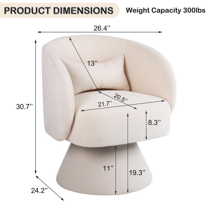 Teal Linen Swivel Accent Chair D18311