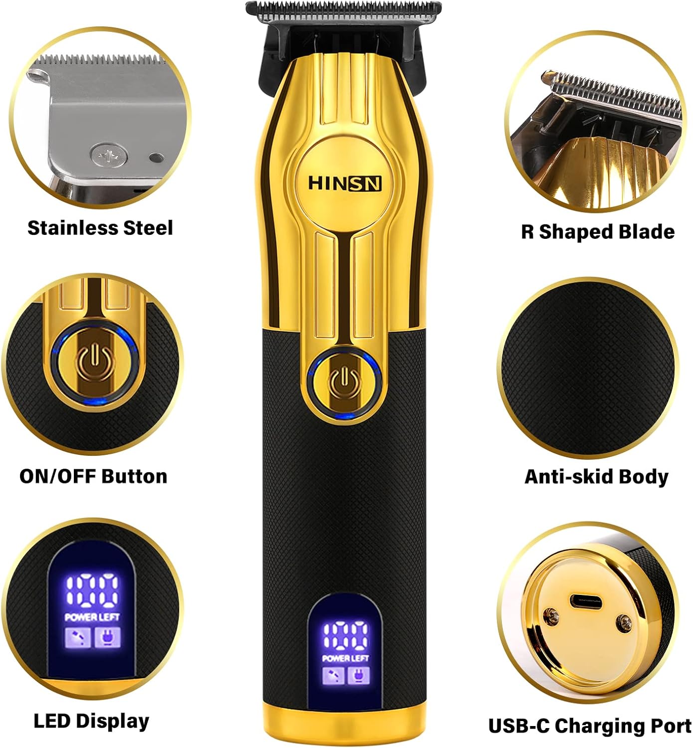 Cordless Hair Clippers with LED Display Q8541