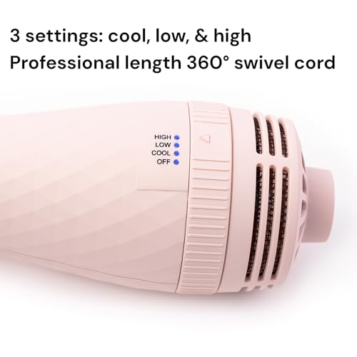 2-in-1 Titanium Blow Dryer Brush with Oval Barrel (Blush - 60 mm) Y551312