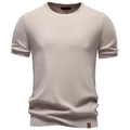 Men's Casual Solid Color Knit T-Shirt