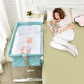 Grey Baby Bedside Crib with Carrying Bag T2664