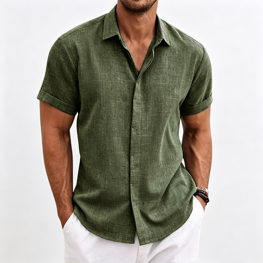 Vacation Loose Linen Short-Sleeve Shirt