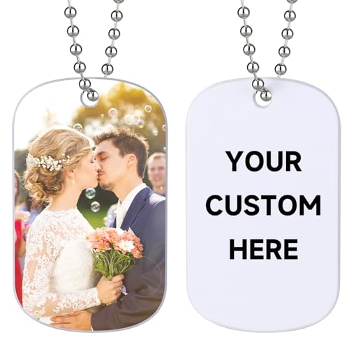 Fingerprint Dog Tag Pendant Necklace Z29865