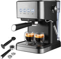 20 Bar Semi-Automatic Espresso Machine with Milk Frother Steam Wand, 50oz Removable Water Tank M956