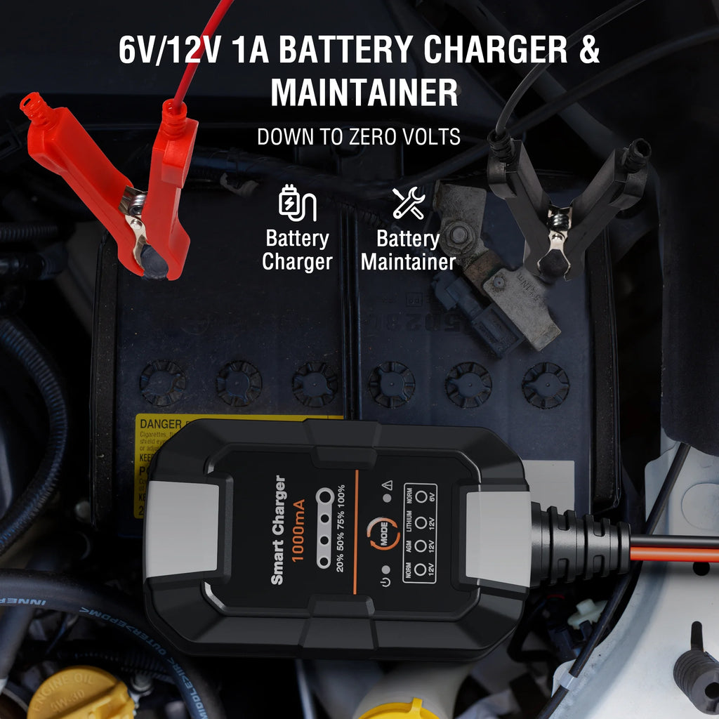 6V/12V 1A Trickle Charger Battery Maintainer K9488