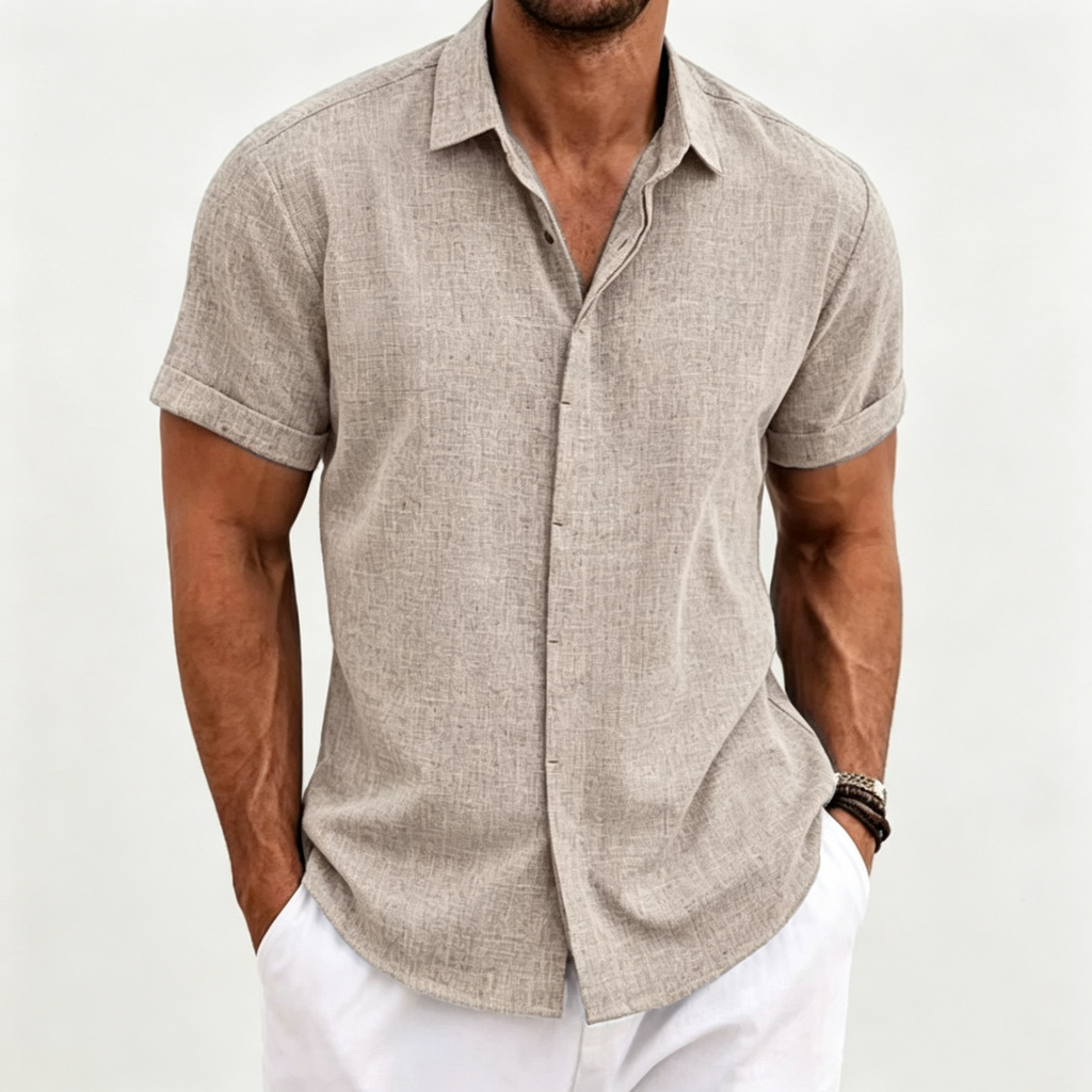 Vacation Loose Linen Short-Sleeve Shirt