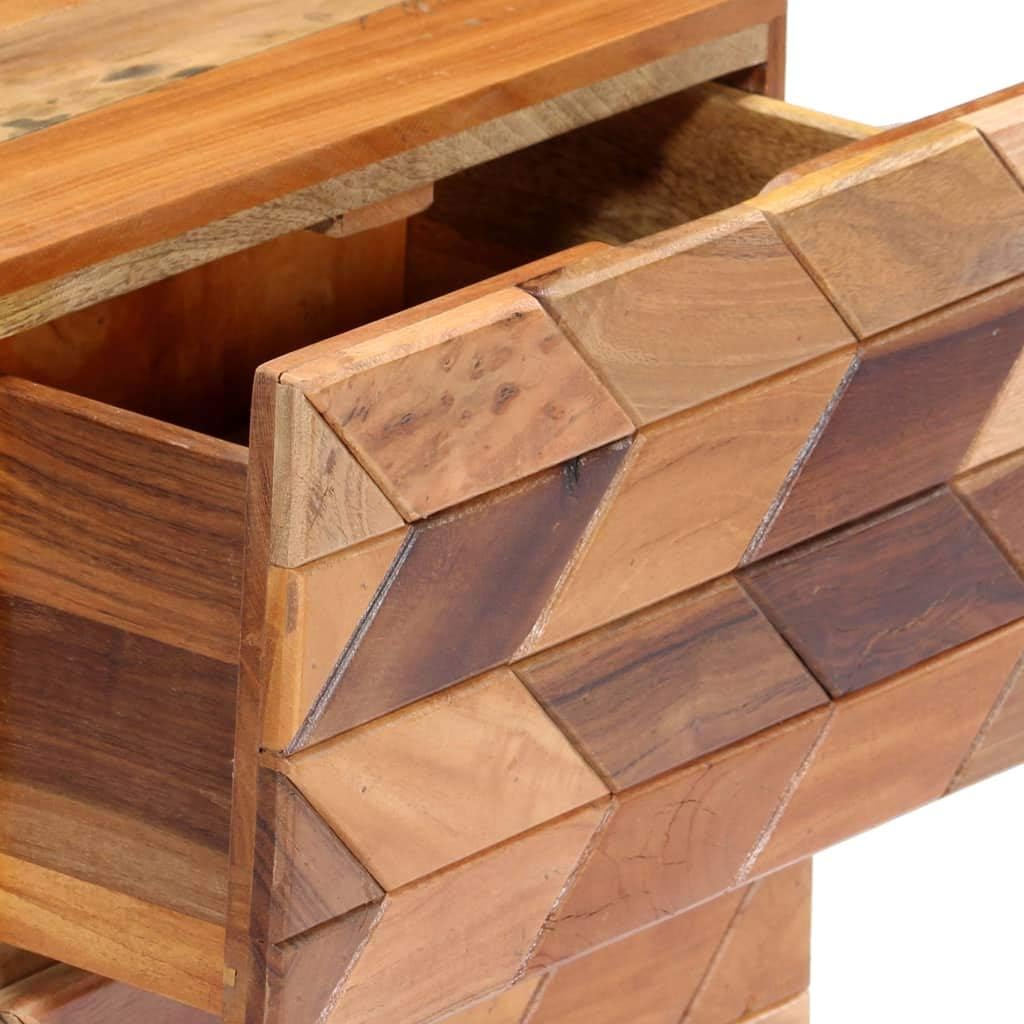 Solid Reclaimed Wood Side Table 15.7"x11.8"x19.7" F353338