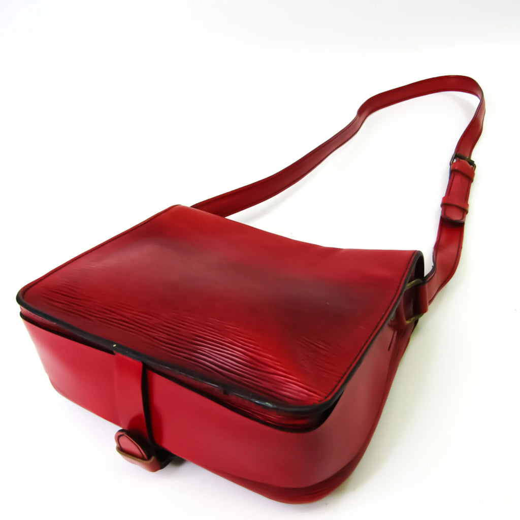 Pre-Owned Epi Cartouchiere Women's Shoulder Bag Castilian Red Y520