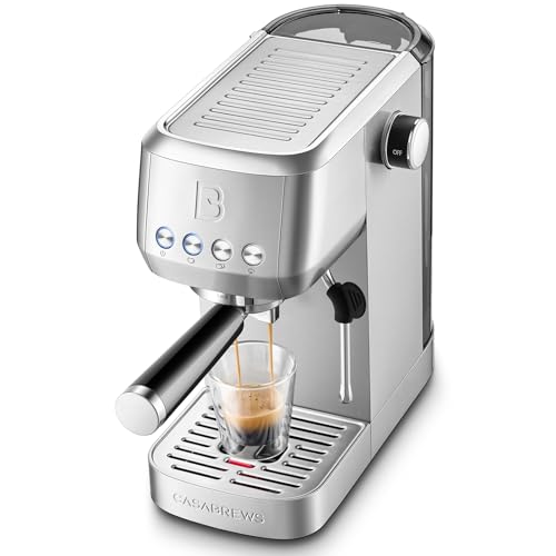 Stainless Steel Espresso Machine 20 Bar with Steam Frother 43.9oz Water Tank U549
