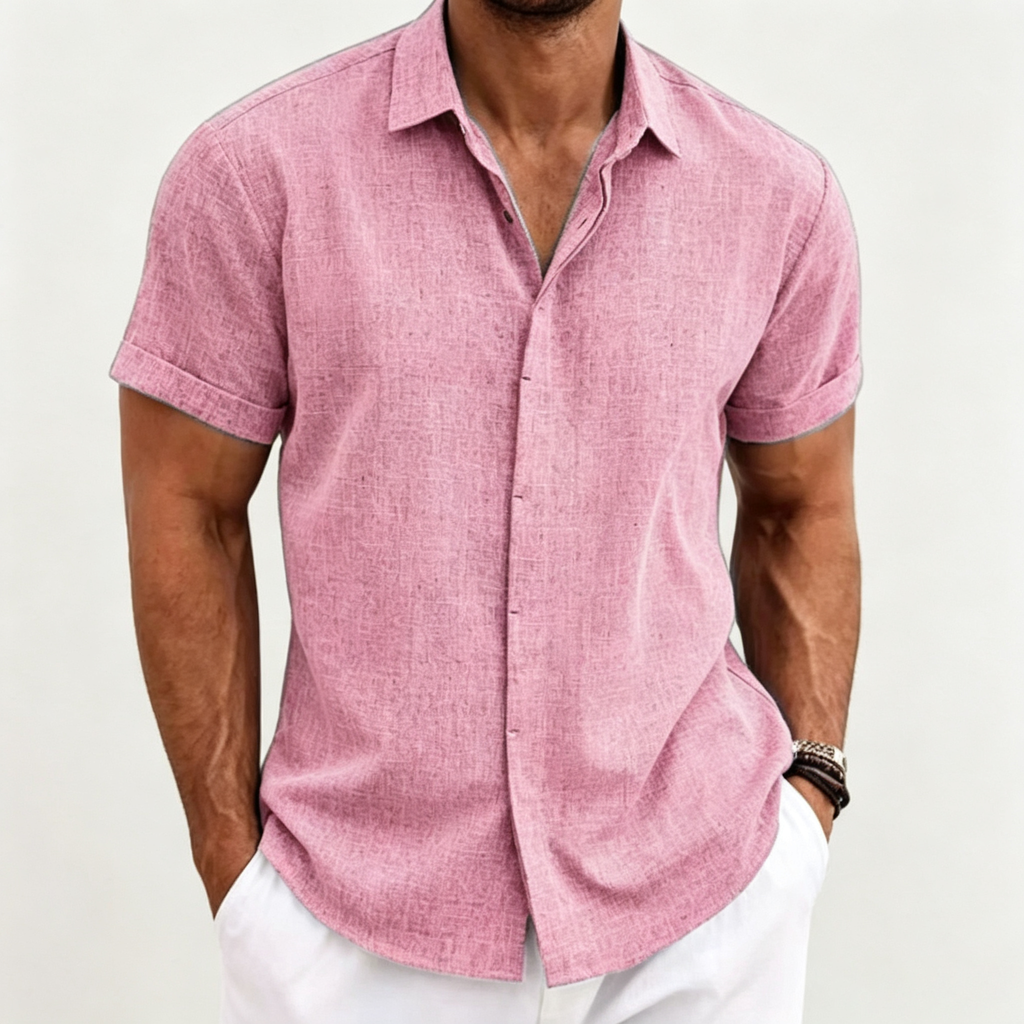 Vacation Loose Linen Short-Sleeve Shirt