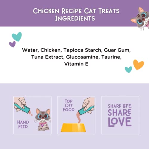Natural Lickable Cat Squeeze Up Treat Variety Pack Mousse Wet Food Cat Puree Grain Free 24 Pack 12 oz. R1573
