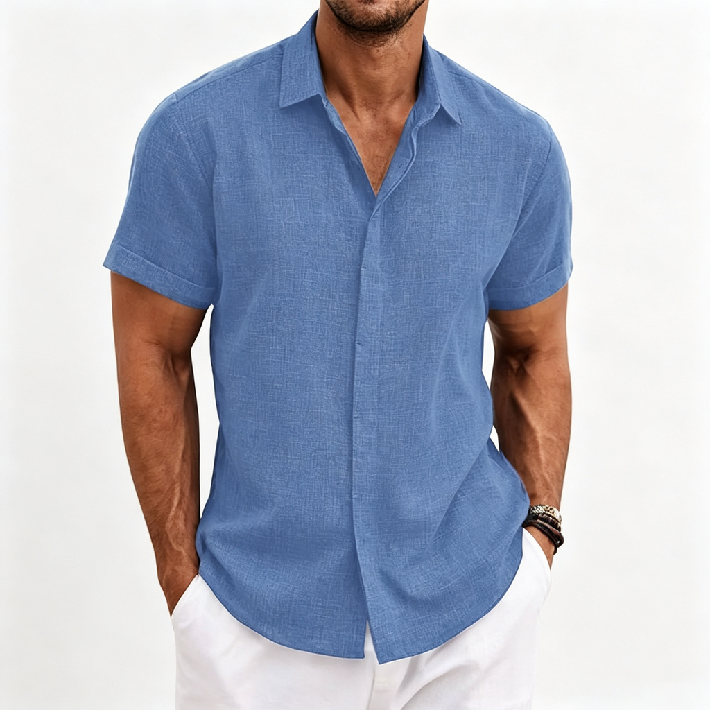Vacation Loose Linen Short-Sleeve Shirt