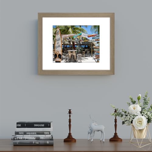 3 Pack Stained Tan Wood Grain Picture Frame Set L84340