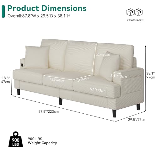 Light Grey 3-in-1 Convertible Sofa Chair Bed with Hidden Storage O192532