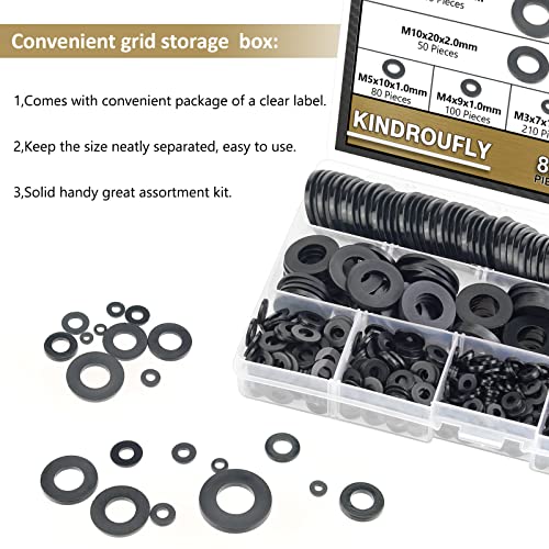 9 Sizes Nylon Flat Washers Assortment Kit M67824
