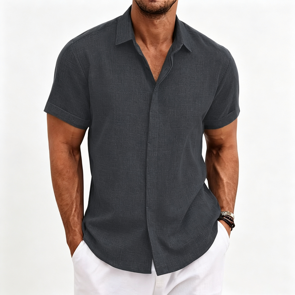 Vacation Loose Linen Short-Sleeve Shirt