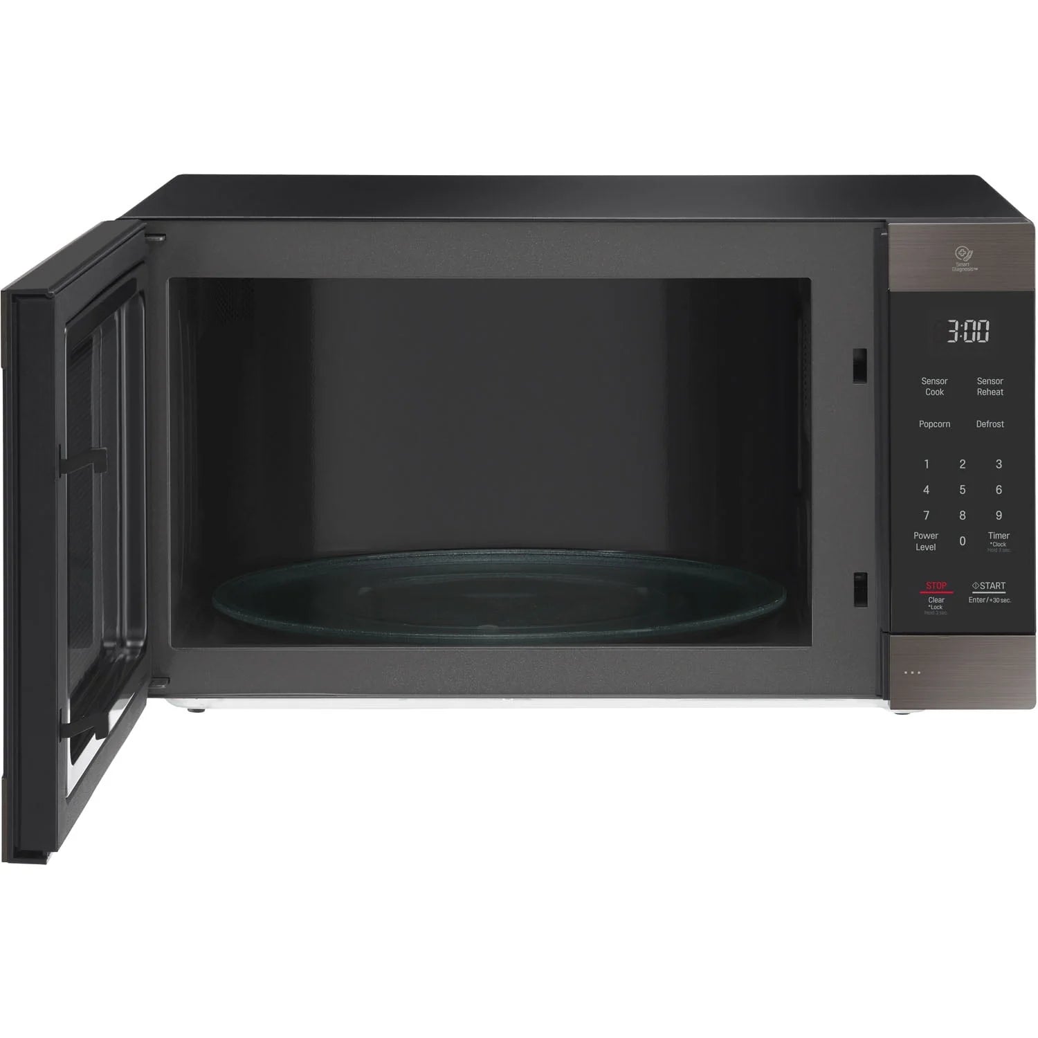 Black Stainless Steel Countertop Microwave A3940