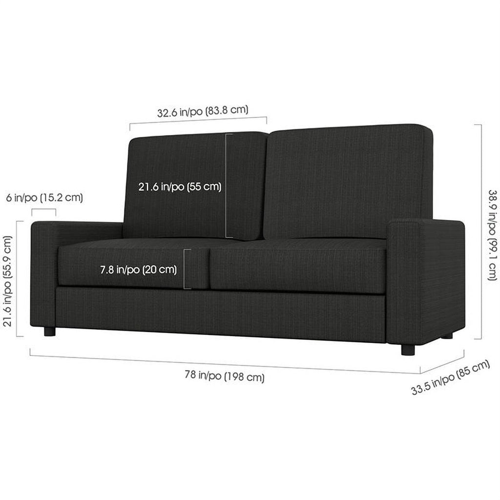 White Gray Wood Queen Murphy Bed with Sofa S784496