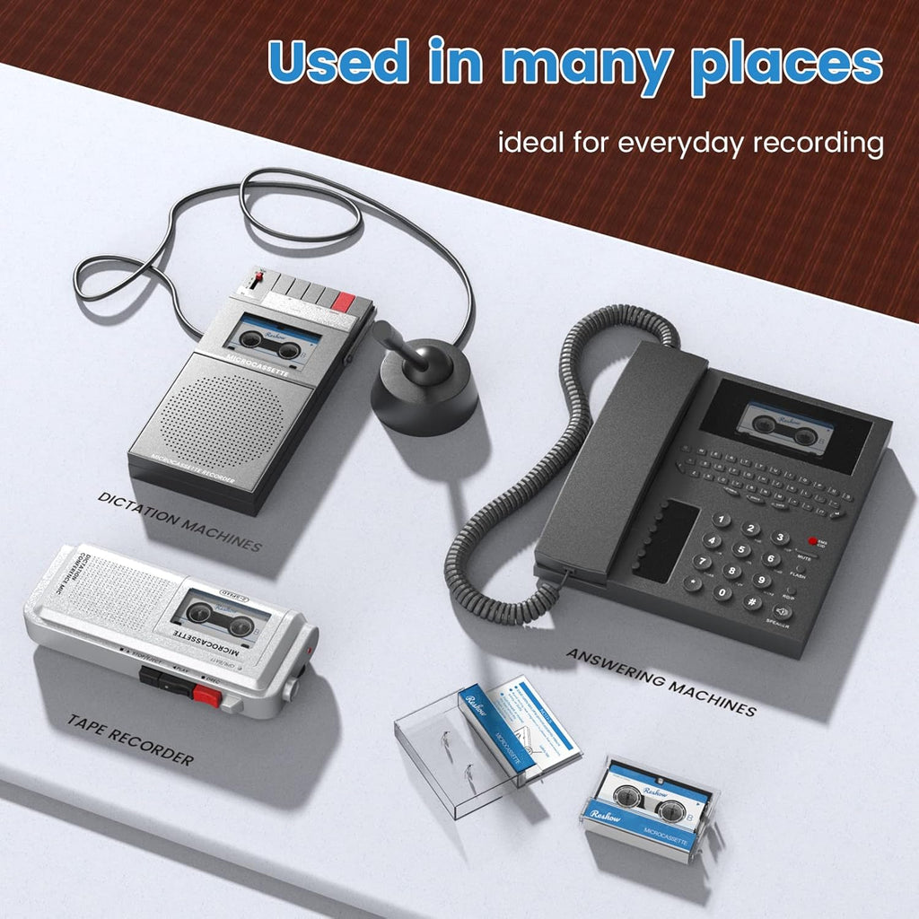 3 Pack Micro Cassette Tapes Blank for Recording MC-60 Minutes S532827