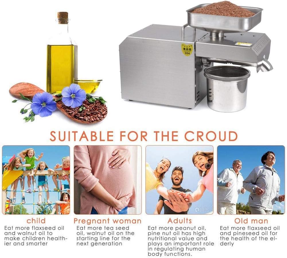 304 Stainless Steel Electric Oil Press Machine Q865