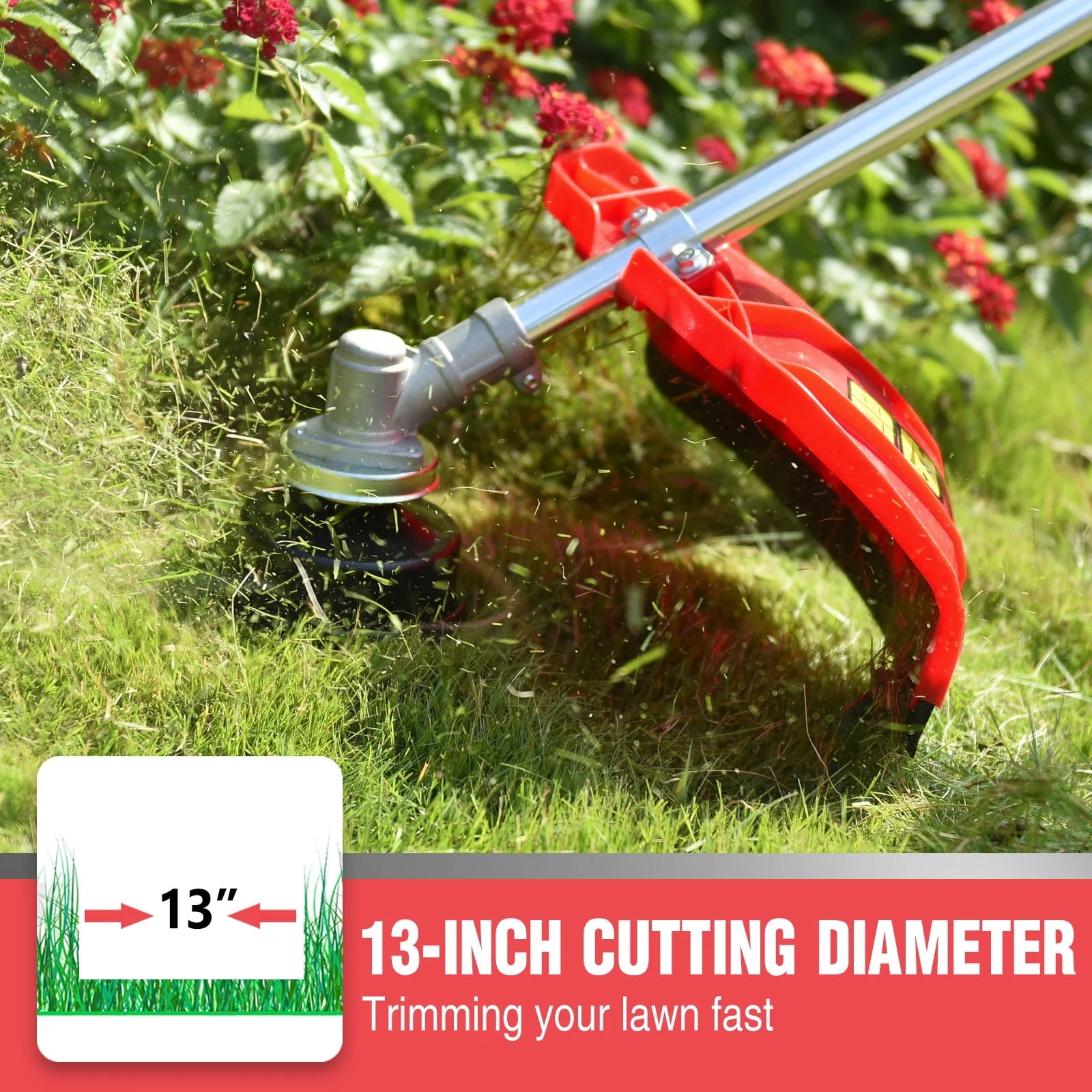 4-Cycle 31cc 15lb Straight Shaft Gas String Trimmer U2162