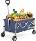 Foldable Utility Wagon with Wheels, 85L 330 LB Capacity 600D Oxford Fabric R52029