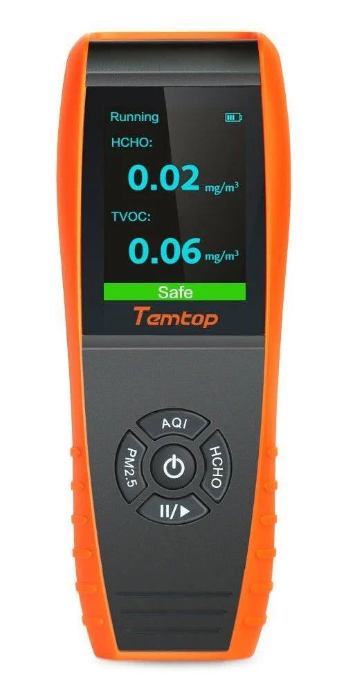 Air Quality Monitor Formaldehyde Detector with PM Humidity and Temperature Meter U5030