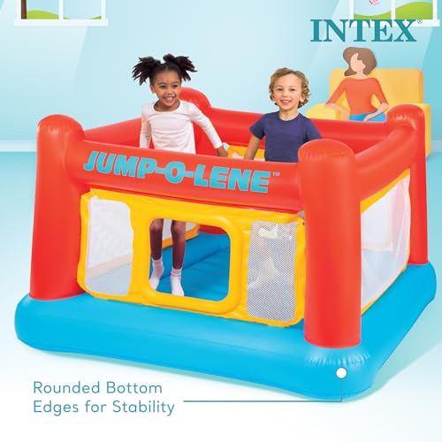 Inflatable Trampoline Bounce House with Crawl-Thru Door & Net F775816