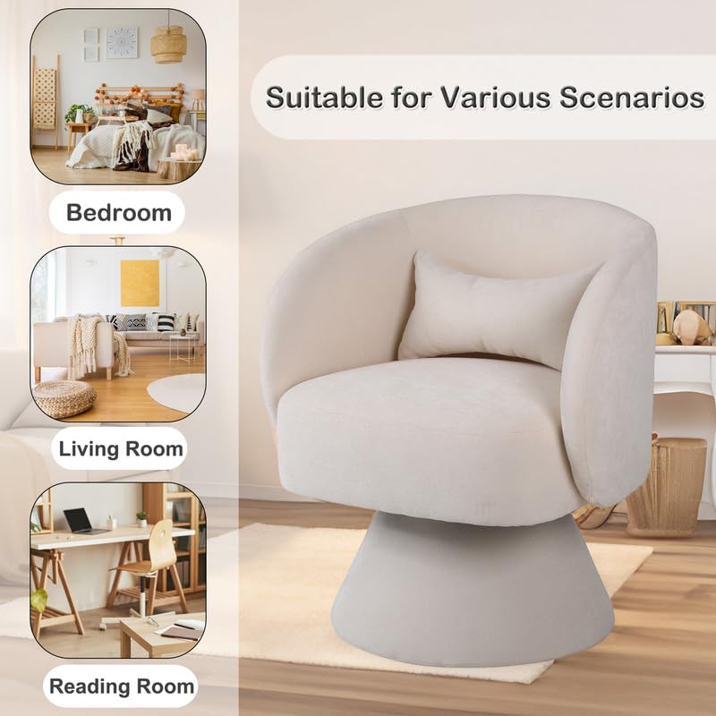 Teal Linen Swivel Accent Chair D18311