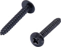 Black Xylan Coated 18-8 Stainless Steel Truss Head Phillips Wood Screw, 25pc W9757
