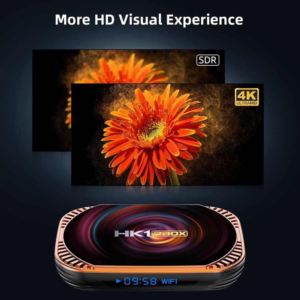 TV Box 4GB RAM 64GB ROM Dual-WiFi BT Quad Core 64 Bits 8K 1000M S649