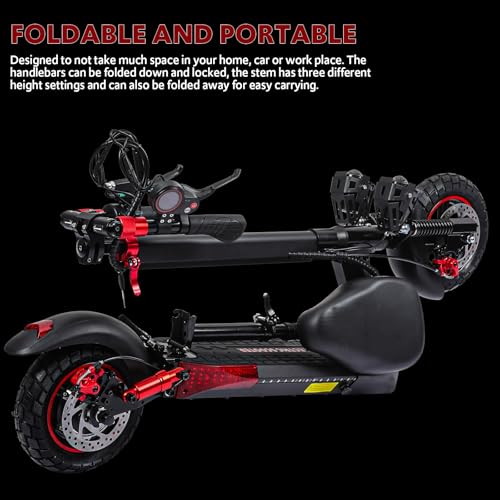 800/1200W Motor 48V 15/18/21AH Battery 11" All-Terrain Tires Heavy Duty Electric Scooter with Seat J53995