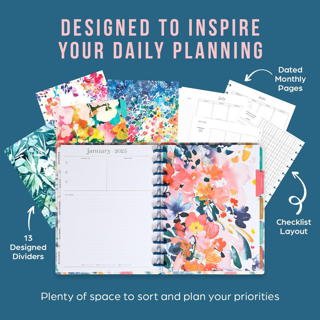 12-Month Academic Planner, July 2024–June 2025, Big Size, 72 Pages, 8 1/2" x 11" V70090