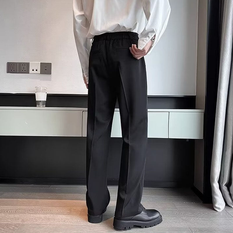 Men's straight-leg dress trousers