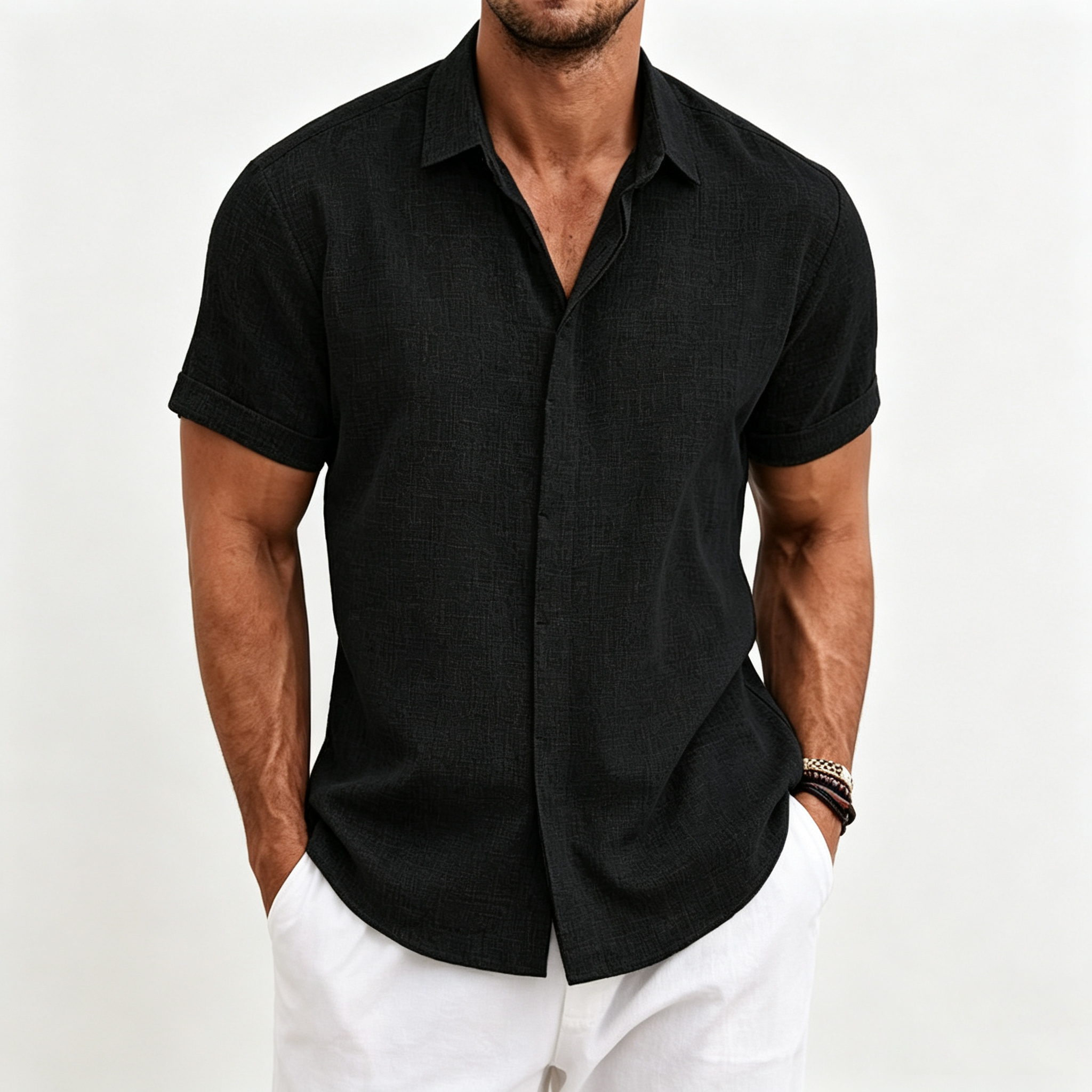 Vacation Loose Linen Short-Sleeve Shirt