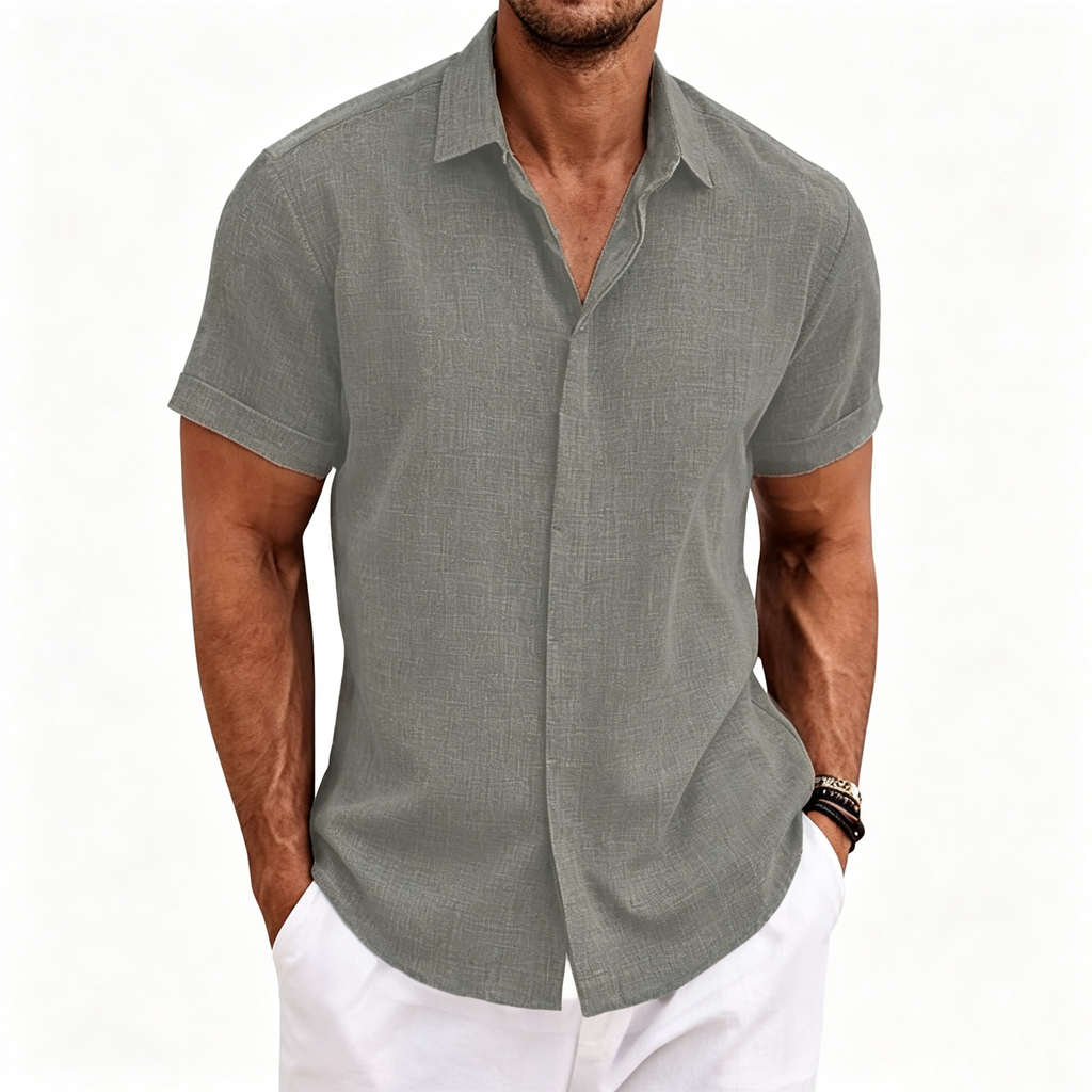 Vacation Loose Linen Short-Sleeve Shirt