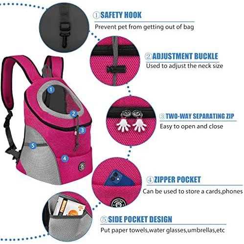 Dog Backpack Carrier Pet Carrier Travel Bag Front Pack with Safety Reflective Strips R556559