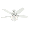 52 in. LED Indoor Snow White Ceiling Fan with Light O48659