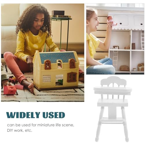 Wood Miniature Dollhouse High Chair I6376